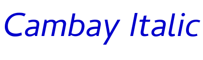 Cambay Italic フォント